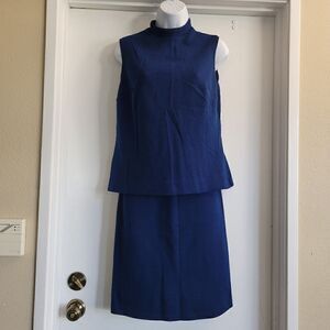 Jantzen vintage mock neck top and matching elastic waist skirt